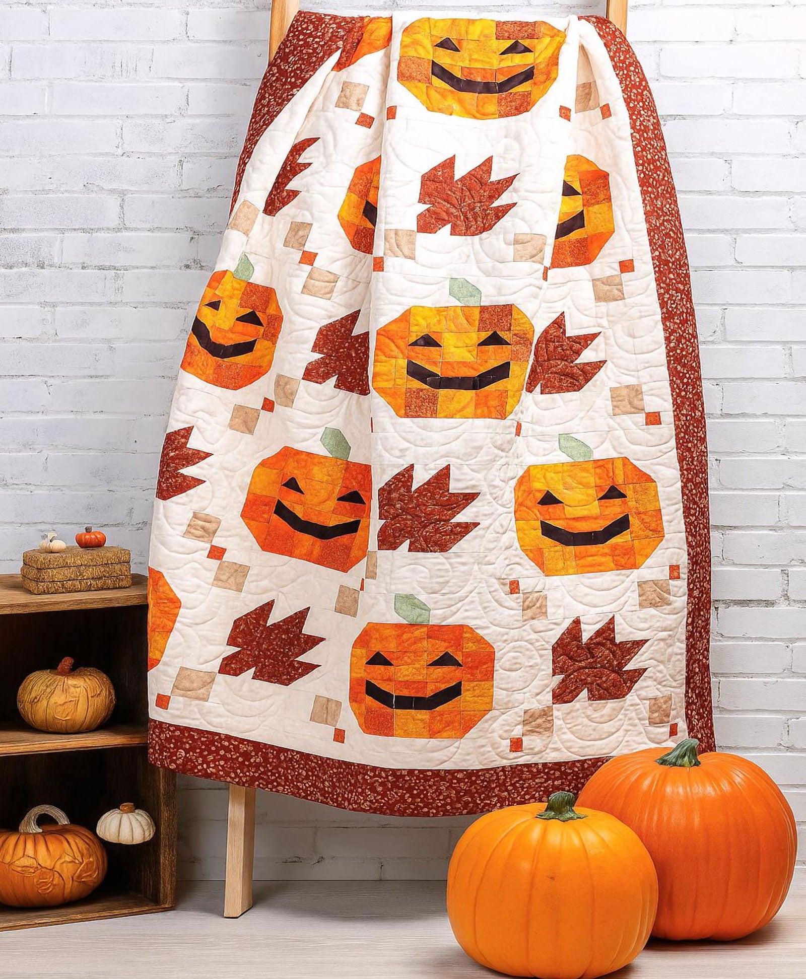 Pumpkin Quilt Pattern, Autumn Sewing Project – Confident Beginner Friendly